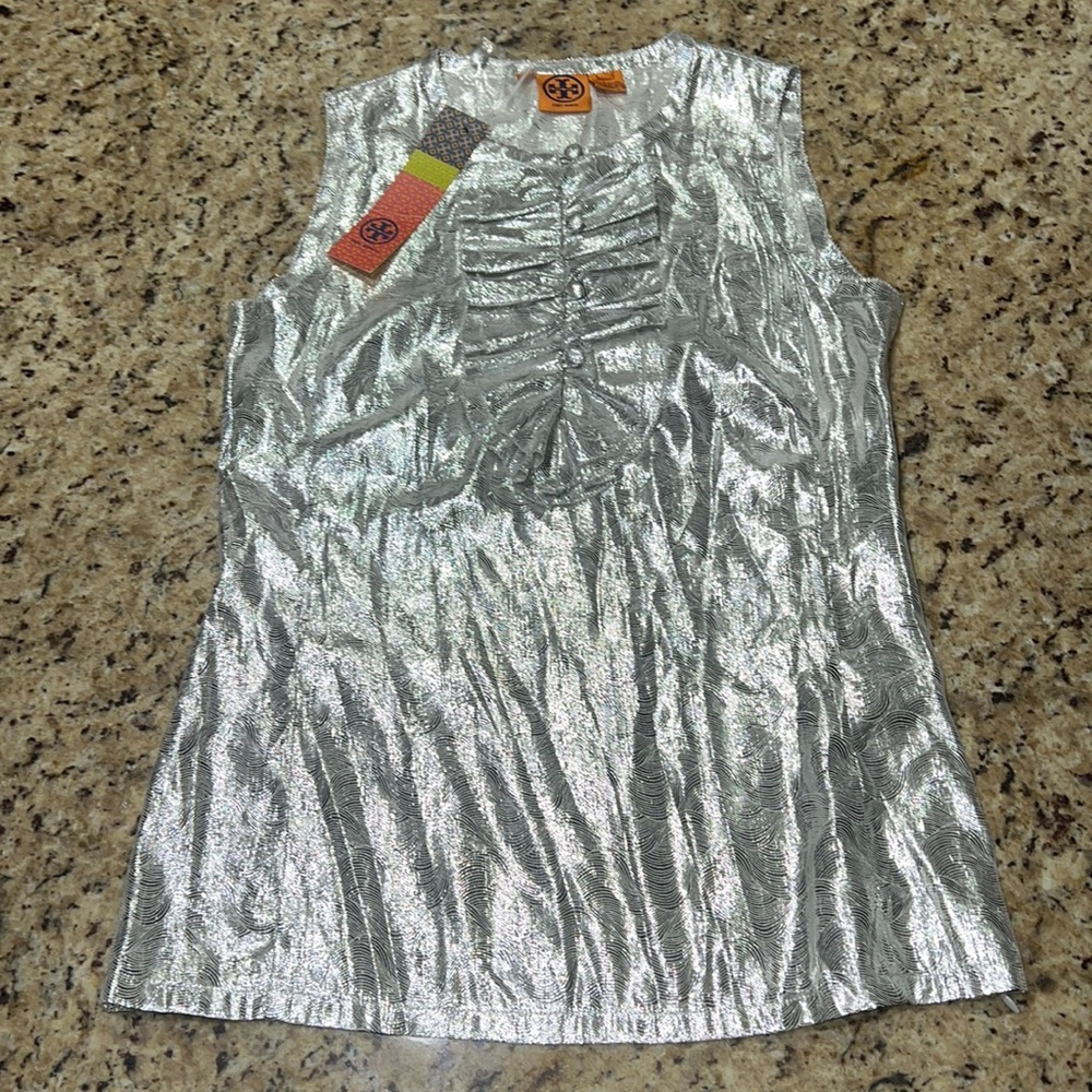 Tory Burch Silver Rachel Top